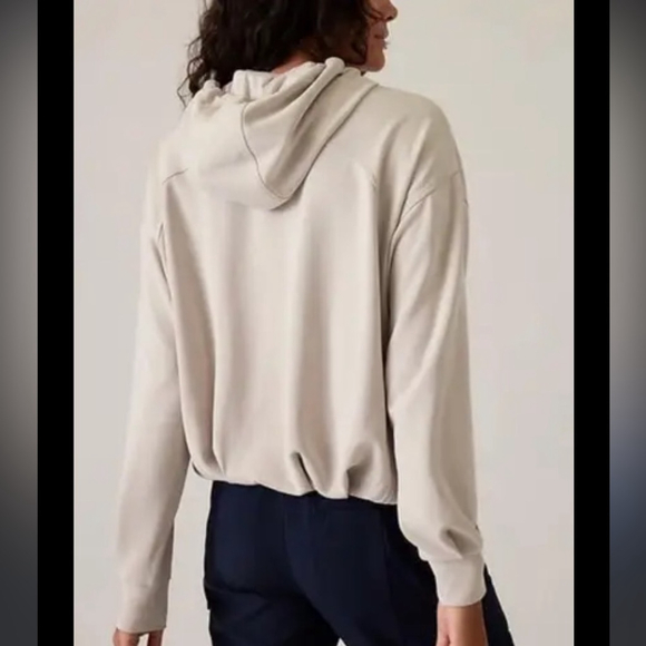 Athleta seasoft bubble hem hoodie size xs color abalone - Picture 2 of 5
